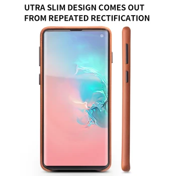 QIALINO Stiilne Ehtne Nahk Telefon Case for Samsung Galaxy S10 Pluss 6.4 tolli Käsitsi valmistatud Ultra Slim tagakaas Galaxy S10