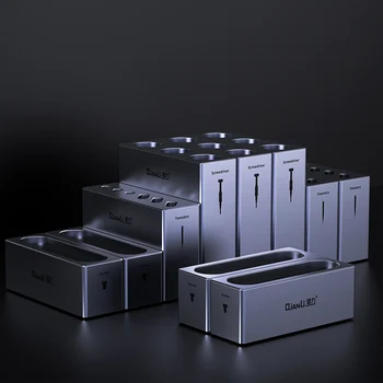 Qianli iCube Multi-Function Alumiinium Modular Storage Box Mobile Service Konteiner Kruvikeeraja/Tweezer Remont Vahend Tagatisraha