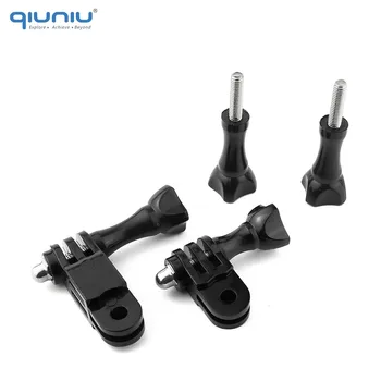 QIUNIU 3-Way Adjustable Pivot Käe Kiivri Mount Rinnus Head Strap Mount eest GoPro Hero 9/8/7/6/5/4/3 jaoks Yi jaoks DJI Osmo Tarvik