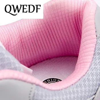QWEDF Naiste kingad 2019 Uus mood feminino kerge, hingav võrgusilma kingad naine vabaaja jalatsid naiste tossud kiire tarne HX-25