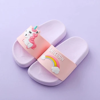 Rainbow Unicorn Sussid Poistele Tüdrukute Uus Suvi Lapsed Rand Kingad Baby Väikelapse Pehme Siseruumides Sussid Laste Sandaalid