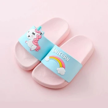 Rainbow Unicorn Sussid Poistele Tüdrukute Uus Suvi Lapsed Rand Kingad Baby Väikelapse Pehme Siseruumides Sussid Laste Sandaalid