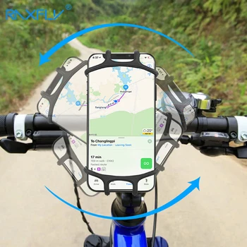 RAXFLY Silikoon Jalgratta Telefoni Omanik Motocycle Jalgratta Lenkstangi Paigaldi GPS Hoidik Telefoni Mobile Seista iPhone 12PRO XR 8 7 XS