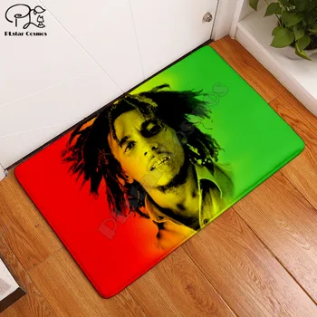 Reggae Bob Marley anime -, Plüüš-Vintage helikassett Siseruumides Jalamatt Mitte Tõsta Ukse põrandamatid Vaip Vaibad Decor Veranda Jalamatt