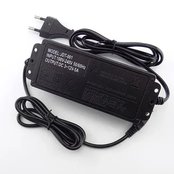 Reguleeritav 3-12V toide AC 110v DC Adapter 220v teha 12v 3V 5A 5.5*2.5 mm 60W Võimsusega elektri eest CCTV kaamera LED valgus