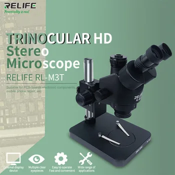 RELIFE Trinocular Stereo Mikroskoop 0.7-4.5 X Pidev Suurenduse Mikroskoobiga Varustatud Kaamera Telefoni PCB Elektrooniline Remondi-Seade RL-M3