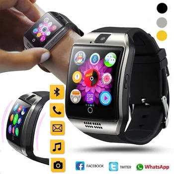 Reloj inteligente hombre 2018 Q18 Bluetoth Smart Watch GSM Kaamera TF Kaart Telefoni Randmele Käekella Android smart watch naised
