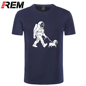 REM Kõndides Surnud T-särk meestele SpaceX Kosmoselaev tshirt Astronaut Koer Lahe T-särk Raketi tshirt homme StarmanX Ruumi koer Tees