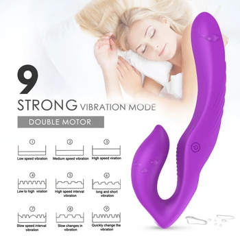 Remote Kantavad Dildo Vibraator Lesbi 9 Kiirus Slicone Kliitorit Stimuleerida Double Juhid Vibraator Sex Mänguasjad Naine, Täiskasvanud Mänguasi