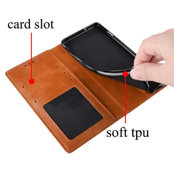 Retro Flip-Raamat, Nahast Kate ZTE Blade V10 Vita Magnet klapp rahakoti puhul ZTE A3 2019 L8 A7S Punane Magic 3S telefoni kate