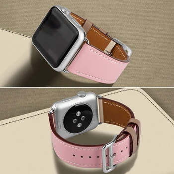 Rihm Apple watch 6 esiliistu 44mm 40mm iWatch bänd 38mm 42mm naturaalsest Nahast käevõru, vöö correa Apple watch seeria se 5 4 3 2