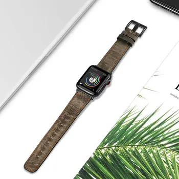 Rihm Apple watch band 44mm 40mm iWatch 42mm 38mm Retro Lehma Nahk watchband käevõru correa jaoks iwatch seeria 6 5 4 3 2 SE