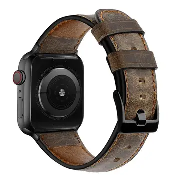 Rihm Apple watch band 44mm 40mm iWatch 42mm 38mm Retro Lehma Nahk watchband käevõru correa jaoks iwatch seeria 6 5 4 3 2 SE
