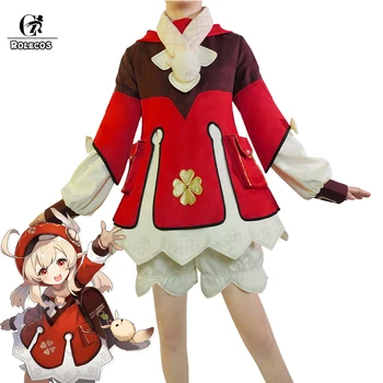 ROLECOS Mäng Genshin Mõju Klee Cosplay Kostüüm Klee Kleit Cosplay Genshin Mõju Kostüüm Müts, Kindad Naistele Halloween Täielik Komplekt