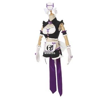 ROLECOS Nekopara Cosplay Kostüüm Race Queen Kookospähkli Cosplay Kostüüm Neiu Kleit Kass Neko Seksikas Naiste Kostüüm Top Püksid Täis Komplekt