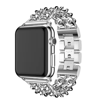 Roostevabast Terasest Kett Rihma Sobivus Apple Vaadata Samsung S3 38mm 42mm 40mm 44mm 22mm Bänd Smart Watch Käevõru Iwatch Seeria 5 4