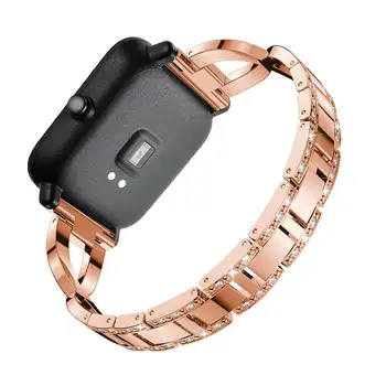 Roostevabast Terasest Rihm bänd Xiaomi Huami Amazfit Piiripunkti Tempo Lite Versioon Smartwatch Asendamine Watchband 20mm X Metallist Käevõru