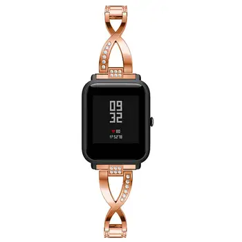Roostevabast Terasest Rihm bänd Xiaomi Huami Amazfit Piiripunkti Tempo Lite Versioon Smartwatch Asendamine Watchband 20mm X Metallist Käevõru