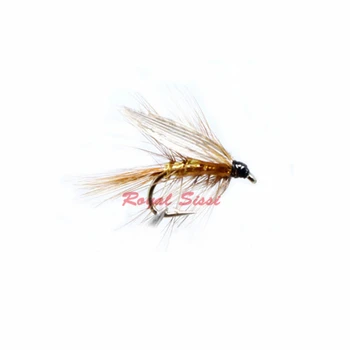 Royal Sissi PRO SIDUMINE 6tk/kast 12#Wickhams väljamõeldud wet fly kuld soonilised meriforelli lendab küljest seotud fly fishing putukate meelitada sööt