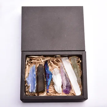 Runyangshi 7tk Looduslik Ametüst crystal originaal kivi mineraalse isendi kasti Ühe selge kvarts kogumine