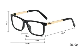 Ruut Väike-Frame Prillid Naiste 2020 Luksus Brändi Disainer Mood Meeste Eyewears Daamid Selge Plain Peegel 4 Värvi