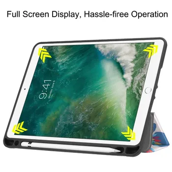 Sale Silk Nahast Flip Case For New iPad 9.7 2018 2017 Apple Pliiatsi Hoidja Smart Cover for iPad Õhu 1 2 5 6 9.7 tolline+film