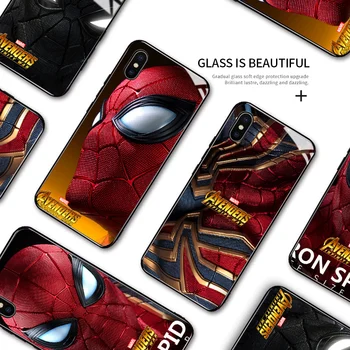 Samsung Galaxy A50 A30S A50S Marvel Avenger Superkangelane Ämblikmees Soft Edge Glossy Juhul Karastatud Klaasist Kate Tagasi Mantel