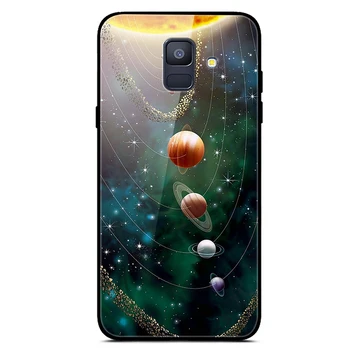 Samsung Galaxy A8 2018 Juhul Karastatud Klaasist Planeedi Ruumi Katta Klaasi Tagasi Case for Samsung A8 Pluss 2018 A8+ 8 Coque Kest