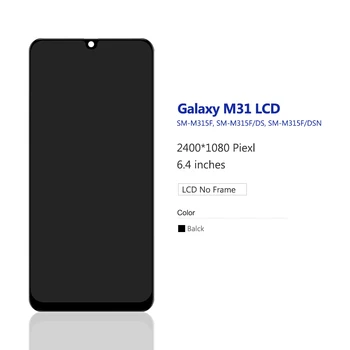 Samsung Galaxy M31 M315 M315F/DS LCD Ekraan Puutetundlik Digitizer Assamblee Samsung M315 LCD Asendamine