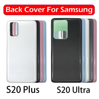 Samsung Galaxy S20+ / S20 Plus / S20 Ultra Tagasi Patarei Kaane Taga Ukse Klaas Korpus Tagasi Juhul Logoga Liim