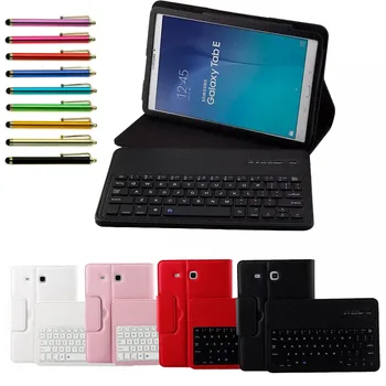 Samsung GALAXY Tab E 9.6 T560 T561 Tablett Eemaldatav Bluetooth Klaviatuur Portfelli Nahast Ultra Slim Stand Case Cover+PLIIATS