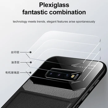 Samsung S10 Pluss nahast Magnetiga Kaas Auto Telefoni puhul Galaxy S9 Luksus Slim Hard Back Cover for Samsung S10 lite Juhul
