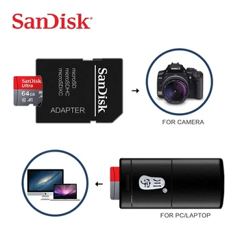 SanDisk A1 Mälukaart 256GB 200GB 128GB 64GB 98MB/S 32GB 16GB Micro sd kaardi Class10 UHS-1 flash kaardi Mälu TF Microsd/SD Mälukaart
