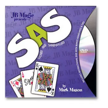 SAS (Allkirjastatud ja SandWiched) Mark Mason Kaardi Mustkunsti Trikk Close up Magic Rekvisiidid Illusios Lõbus