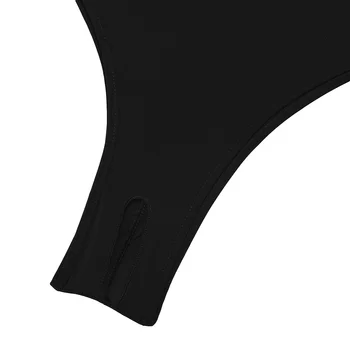 Seksikas Naiste One-piece Pesu Varrukateta Kõrge Lõigatud Thong Leotard Crotchless Bodysuit Läbipaistev Ujumistrikoo Aluspesu