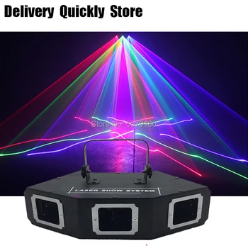 Sektor Rida Skanner disco laser 3Lens RGB Lazer professinol DJ Dance Bar Kohvi Xmas Kodu Poole Disco Mõju Light System Näidata