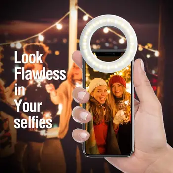 Selfie Hele Rõngas, Klipp Telefoni LED Laetav Kaasaskantavad Selfie Täida Valguses, Ringi Hele Rõngas Halo Reguleeritav Heledus