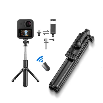 Selfie Stick 4 in 1 Kaasaskantav Bluetooth Statiivi Kokkupandav Monopods koos puldiga Telefoni Stabilizer Gopro Kaameraid