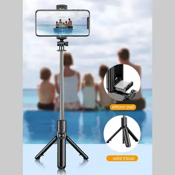 Selfie Stick 4 in 1 Kaasaskantav Bluetooth Statiivi Kokkupandav Monopods koos puldiga Telefoni Stabilizer Gopro Kaameraid