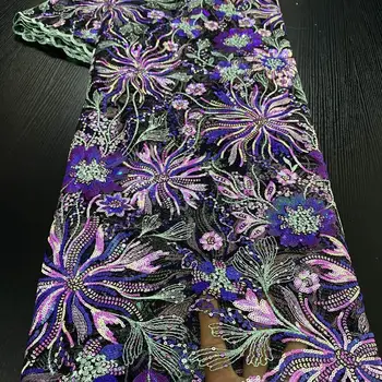 Sequin Kleit Materjal Pits Litrid Burgundia Prantsuse Aafrika Nigeeria Hiljemalt Disaini Kõrge Kvaliteedi Tülli 2020 Jada Kleit