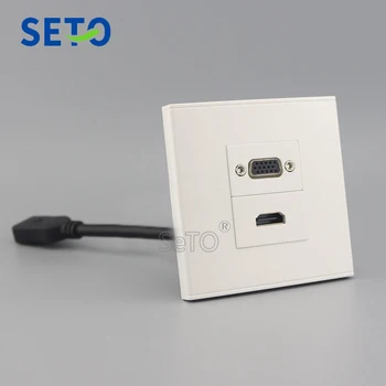 SeTo 86 Tüüp 15 Auk VGA Liides & HDMI Laiendatud Traat, Paneel Seina Plaat Pesa Keystone Plaanseib