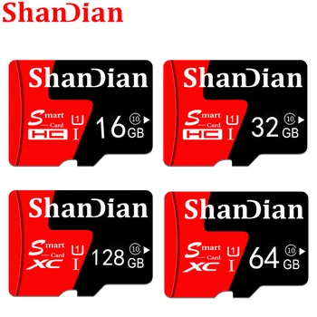 SHANDIAN Smast sd-kaardi 128gb 64gb Smast sd 32gb Mini Card 16gb Class 10 samrtphone ja tabel PC Originaal Mälukaart
