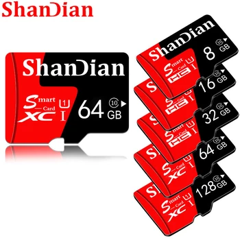 SHANDIAN Smast sd-kaardi 128gb 64gb Smast sd 32gb Mini Card 16gb Class 10 samrtphone ja tabel PC Originaal Mälukaart