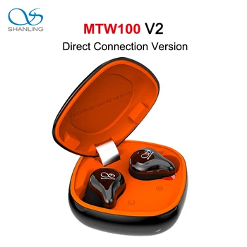 Shanling MTW100 V2 TWS Bluetooth-5.0 Lud Traadita Sport Kõrvaklapid Earbuds Töötab Peakomplekti, Kõrvaklapid AAC/SBC IPX7 Veekindel