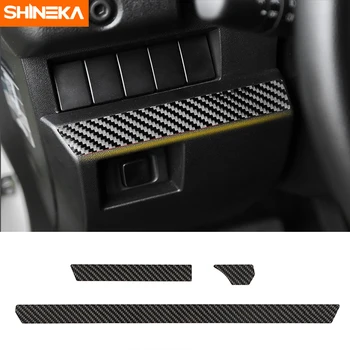 SHINEKA Carbon Fiber Auto Kesk-Konsooli Teenetemärgi Ribadeks Sisekujundus Kleepsud Suzuki Jimny 2019+ Tarvikud Car Styling