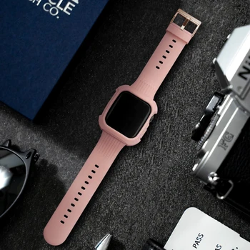 Silikoon Rihm, mille puhul Apple ' i Watch Band Seeria 6 SE 5 4 3 38mm 40mm 42mm 44mm Kummist Käevõru IWatch 6 3 2 1 Watchband