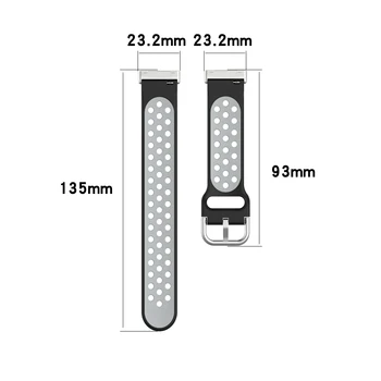 Silikoonist Topelt värvi rihma Fitbit vastupidi 3 Metallist pandla sport hingav käepaela käevõru bänd fitbit mõttes / versa3