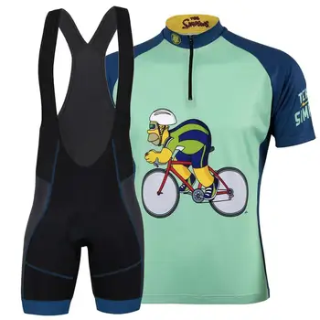 SIMPSONID Jalgrattasõit Riided 2021 Custom made Team racing kit lühikesed varrukad jalgrattasõit Jersey ja püksid, rinnatüki MTB road bike jalgrattasõit kanda