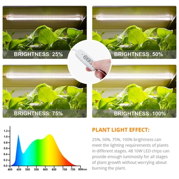 Sise-20W Led Grow Light Füto Lamp 2tk Täieliku Spektri Led Baarid Taimede Seemned, Seemikud Kasvavad Taimer Dimm Phytolamp