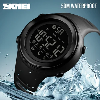 SKMEI Bluetooth Smart Watch Mehed Pedometer Stopper Veekindel Sport Kellad Digitaalne LED Elektroonika Vaata Kella Mehed Smartwatch